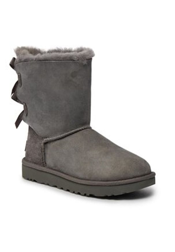 Ugg Śniegowce W Bailey Bow II 1016225 Szary. Kolor: szary. Materiał: skóra