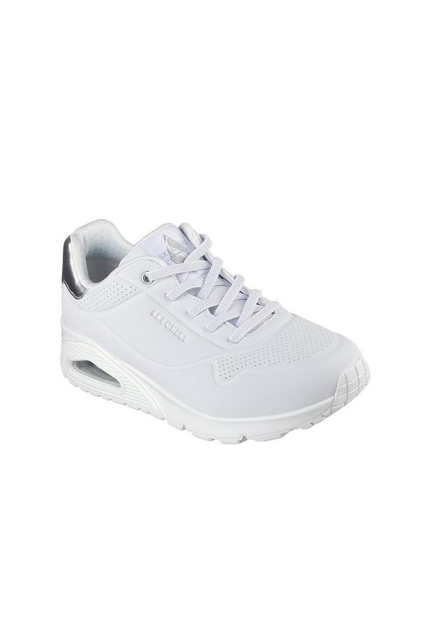 skechers - Buty na co dzień damskie SKECHERS UNO - SHIMMER. Okazja: na co dzień. Kolor: biały. Model: Skechers Sport. Sport: turystyka piesza