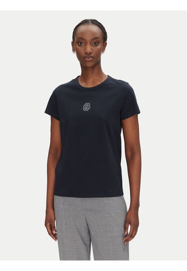 BOSS T-Shirt Eventsa7 50537598 Granatowy Regular Fit. Kolor: niebieski. Materiał: bawełna