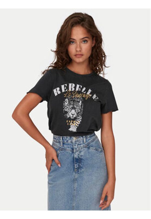 only - ONLY T-Shirt Lucy 15215721 Szary Regular Fit. Kolor: szary. Materiał: bawełna