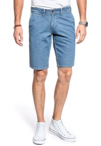 Mustang - SPODENKI MUSTANG Classic Chino Short Denim Blue 1007751 5000 310. Materiał: denim