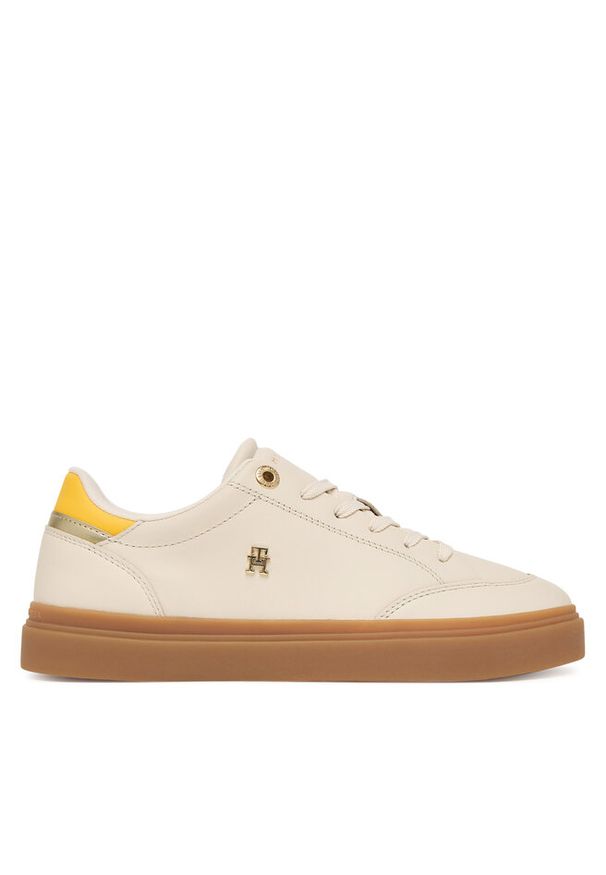 TOMMY HILFIGER - Sneakersy Tommy Hilfiger. Kolor: beżowy