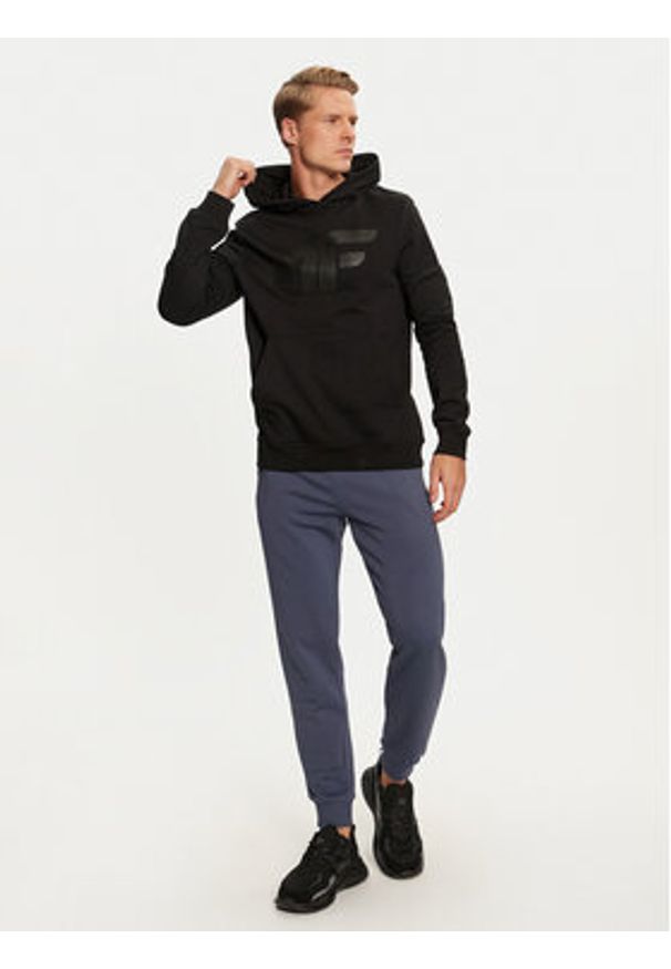 4f - 4F Bluza 4FWMM00TSWSM1464 Czarny Regular Fit. Kolor: czarny. Materiał: bawełna
