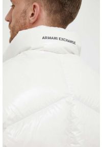Armani Exchange kurtka puchowa męska kolor beżowy zimowa. Kolor: biały. Materiał: puch. Sezon: zima #3