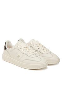 TOMMY HILFIGER - Tommy Hilfiger Sneakersy Heritage Shiny FW0FW08823 Biały. Kolor: biały. Materiał: skóra
