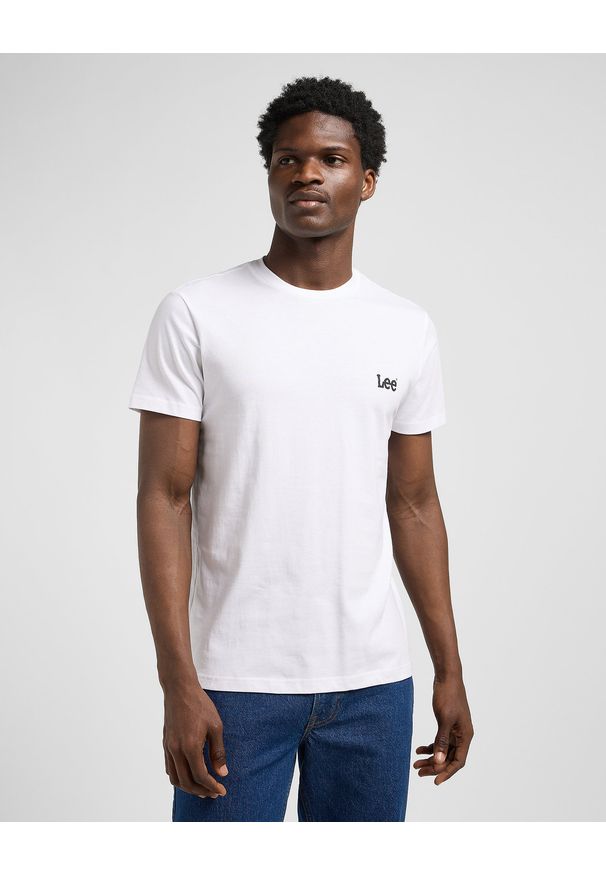 Lee - MESKA KOSZULKA LEE TWIN PACK CREW MRCNTL GREEN BRGT WH 112370575