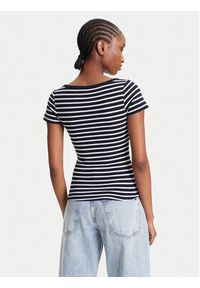 Tommy Jeans T-Shirt Henley DW0DW20902 Granatowy Slim Fit. Typ kołnierza: typu henley. Kolor: niebieski. Materiał: syntetyk #3