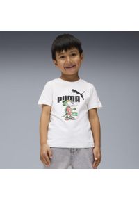 Puma - Dziecięca koszulka Super PUMA z grafiką PUMA White. Kolor: biały. Sport: joga i pilates