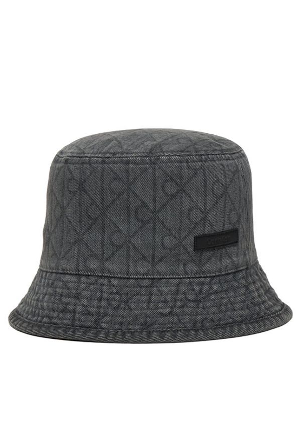Calvin Klein Kapelusz Denim Emblem Burnout Bucket LV04F5043G Szary. Kolor: szary. Materiał: bawełna