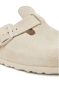 Birkenstock Klapki Boston 1027693 Biały. Kolor: biały. Materiał: skóra, zamsz