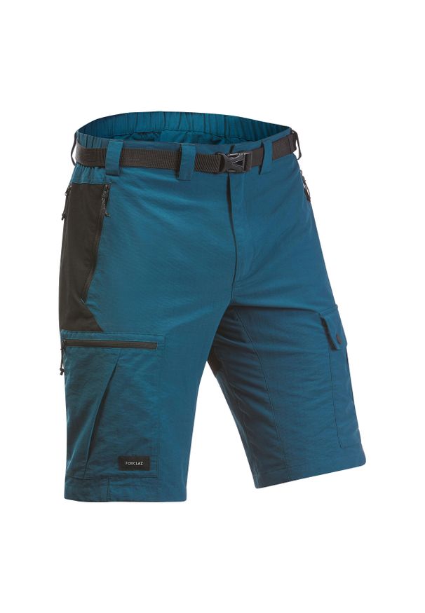FORCLAZ - Spodenki trekkingowe męskie Forclaz MT500. Kolor: niebieski, turkusowy, zielony, czarny, wielokolorowy. Materiał: syntetyk, tkanina, materiał