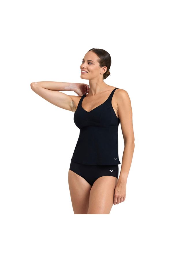 Damski kostium kąpielowy 1-częściowy Arena Manuela Tankin. Kolor: czarny