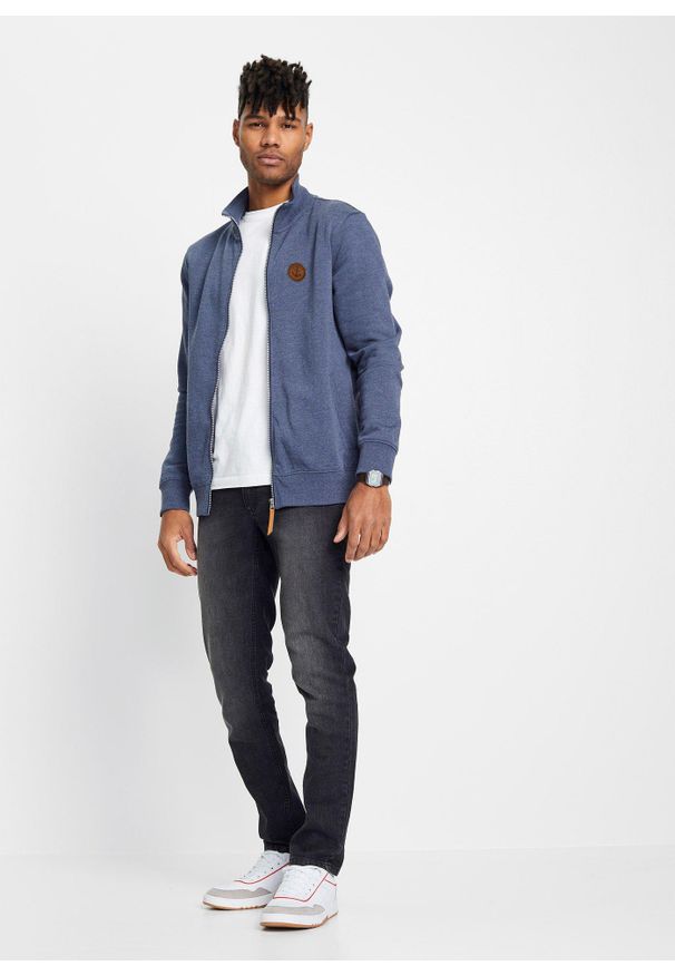 bonprix - Bluza rozpinana ze stójką. Typ kołnierza: kołnierzyk stójkowy. Kolor: niebieski