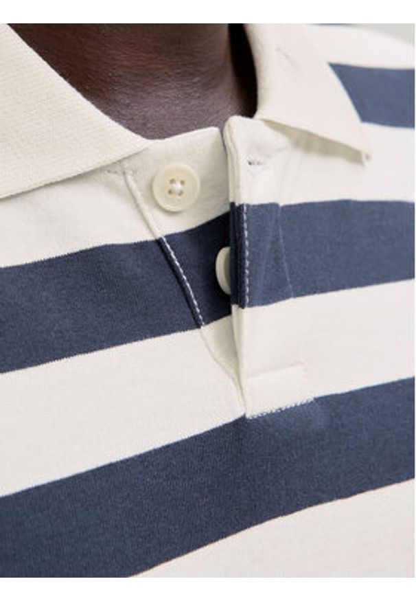 Jack & Jones Polo Bleecker 12285805 Granatowy Loose Fit. Typ kołnierza: polo. Kolor: niebieski. Materiał: bawełna