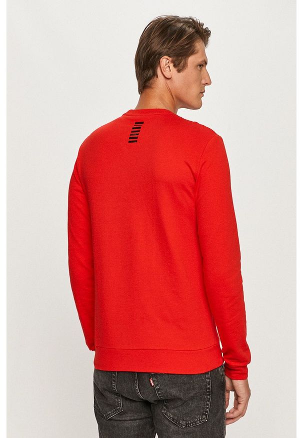 EA7 Emporio Armani - Longsleeve. Okazja: na co dzień. Kolor: czerwony. Długość rękawa: długi rękaw. Styl: casual