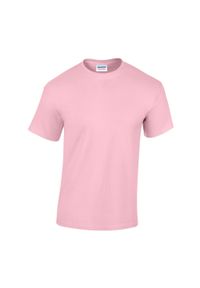 GILDAN - Ciężka Bawełniana Koszulka Unisex Dla Dorosłych. Kolor: różowy. Materiał: bawełna. Sport: turystyka piesza #1