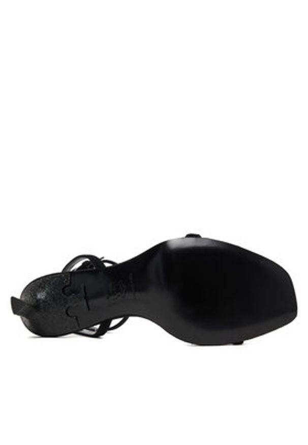 Tory Burch Sandały Pave Heeled 175463 Czarny. Kolor: czarny. Materiał: zamsz, skóra