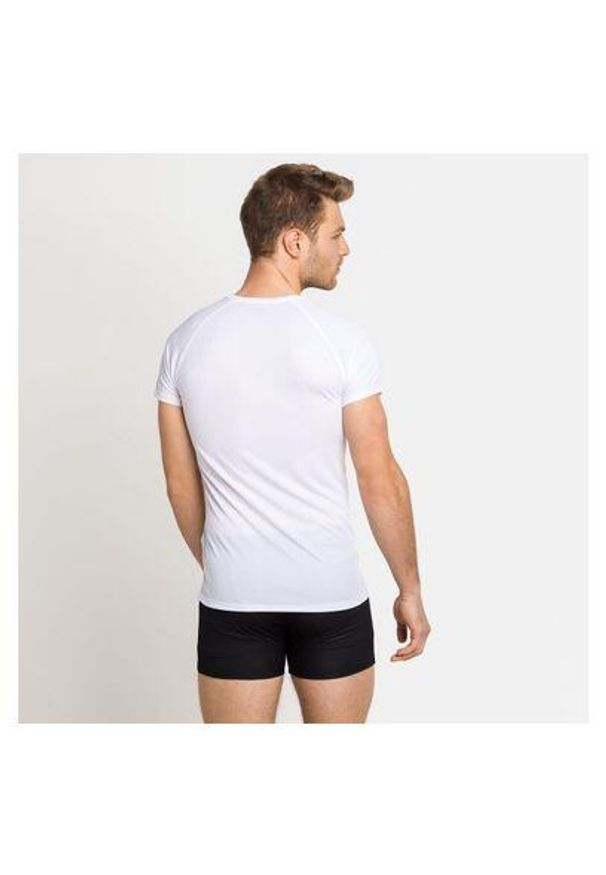 Odlo - Koszulka z krótkim rękawem męska ODLO Active F-Dryight Eco. Kolor: biały. Długość rękawa: krótki rękaw. Długość: krótkie. Sport: fitness