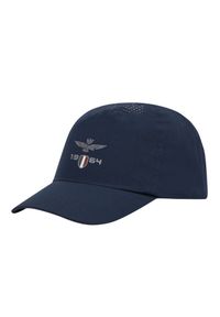 Aeronautica Militare - AERONAUTICA MILITARE Granatowa męska czapka z daszkiem. Kolor: niebieski. Wzór: haft. Styl: casual, sportowy #2