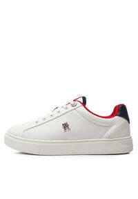 TOMMY HILFIGER - Tommy Hilfiger Sneakersy Essential Elevated Court Sneaker FW0FW07685 Écru