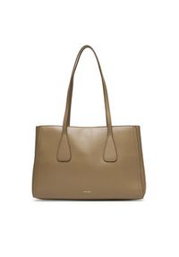 Calvin Klein Torebka Ck Medium Work Tote LV04F3442G Beżowy. Kolor: beżowy. Materiał: skórzane #5