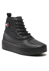 Tommy Jeans Botki Fashion Boot EN0EN01912 Czarny. Kolor: czarny. Materiał: materiał #1