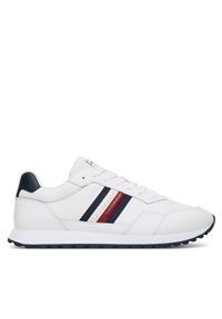TOMMY HILFIGER - Tommy Hilfiger Sneakersy New Runner Eva Stripes FM0FM05637 Biały. Kolor: biały. Materiał: skóra