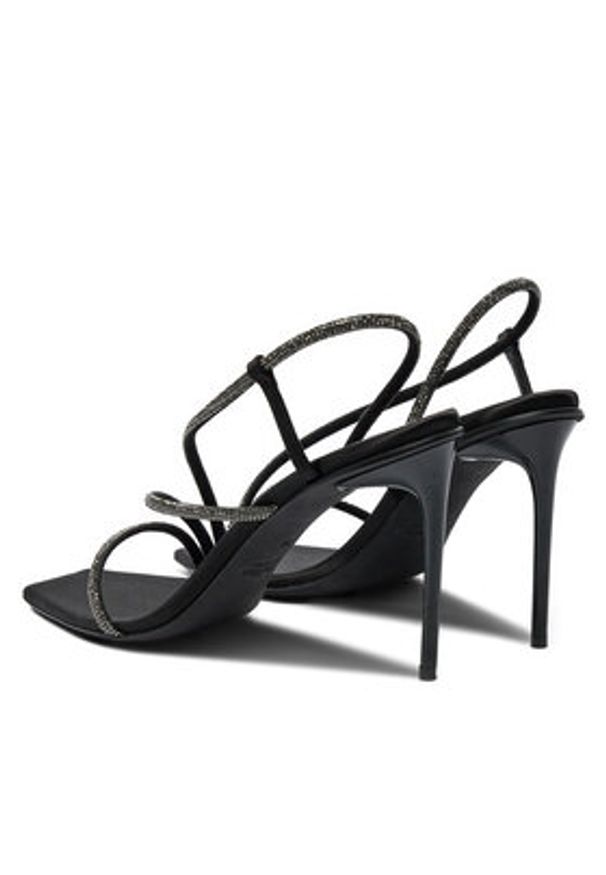 Max Mara Sandały Stark 2424526371600 Czarny. Kolor: czarny. Materiał: materiał