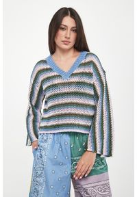 Weekend Max Mara - Sweter damski ażurowy lniany Epica WEEKEND MAX MARA. Materiał: len. Wzór: ażurowy #1