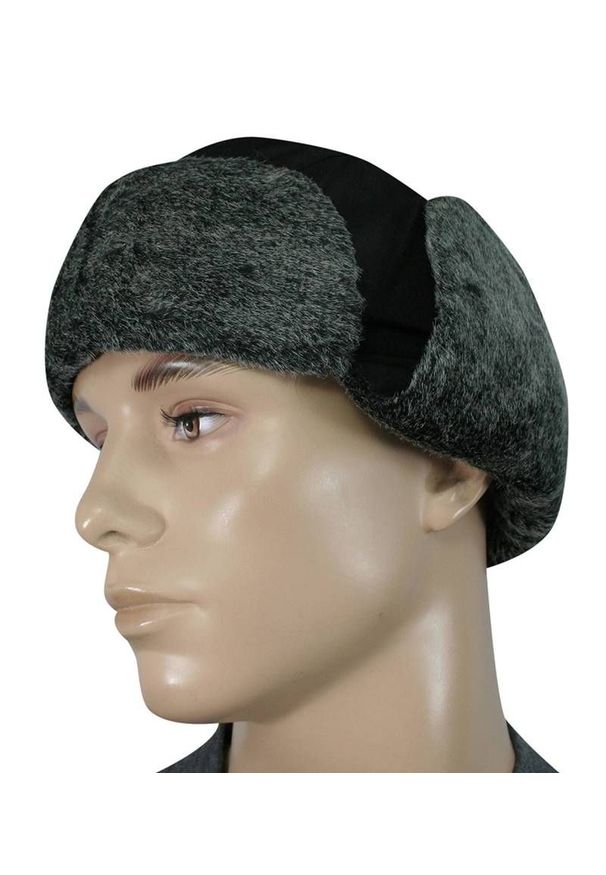 Jarek - Czapka Czarna, Zimowa z Futerkiem, Ciepła, z Kożuchem, Męska z Nausznikami. Kolor: czarny. Materiał: mikrofibra, akryl. Sezon: zima. Styl: elegancki