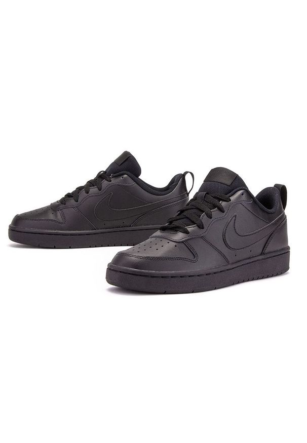 Buty Nike Court Borough Low 2 BQ5448-001 - czarne. Kolor: czarny. Materiał: materiał, skóra, guma. Szerokość cholewki: normalna. Model: Nike Court