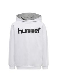 Bluza dziecięca z kapturem Hummel Cotton Logo. Typ kołnierza: kaptur. Kolor: biały #1