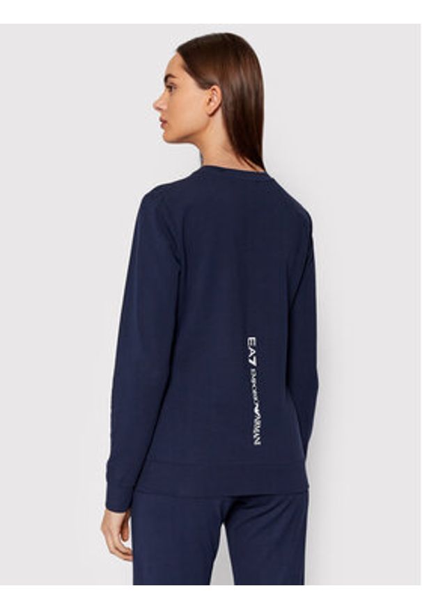 EA7 Emporio Armani Bluza 8NTM35 TJCQZ 1554 Granatowy Regular Fit. Kolor: niebieski. Materiał: bawełna