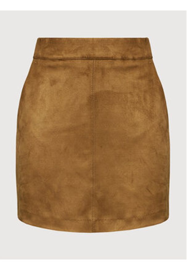 Vero Moda Spódnica mini Donnadina 10210430 Brązowy Regular Fit. Kolor: brązowy. Materiał: syntetyk