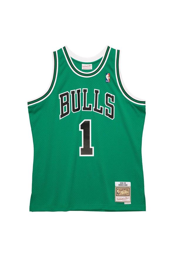 Mitchell & Ness - Koszulka NBA Chicago Bulls Derrick Rose Swingman. Kolor: zielony. Sport: koszykówka