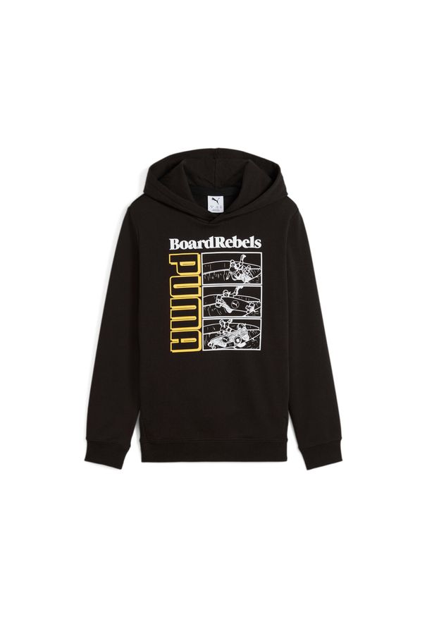 Bluza z kapturem dla dzieci Puma MID90S. Typ kołnierza: kaptur. Kolor: czarny