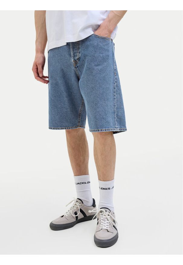 Jack & Jones - Jack&Jones Szorty jeansowe Alex 12272551 Niebieski Baggy Fit. Kolor: niebieski. Materiał: bawełna