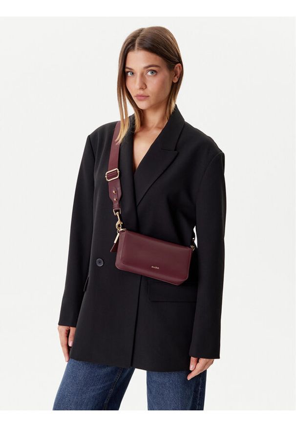 Aldo Torebka Gwendy 14141566 Bordowy. Kolor: czerwony. Materiał: skórzane