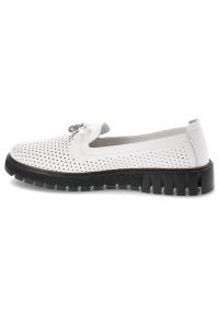 Białe Mokasyny Filippo Eleganckie Wsuwane Obuwie Damskie. Zapięcie: bez zapięcia. Kolor: biały. Materiał: materiał. Sezon: lato, wiosna. Styl: elegancki #6