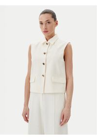 Herskind Kamizelka 5533519(G) Biały Regular Fit. Kolor: biały. Materiał: syntetyk #1