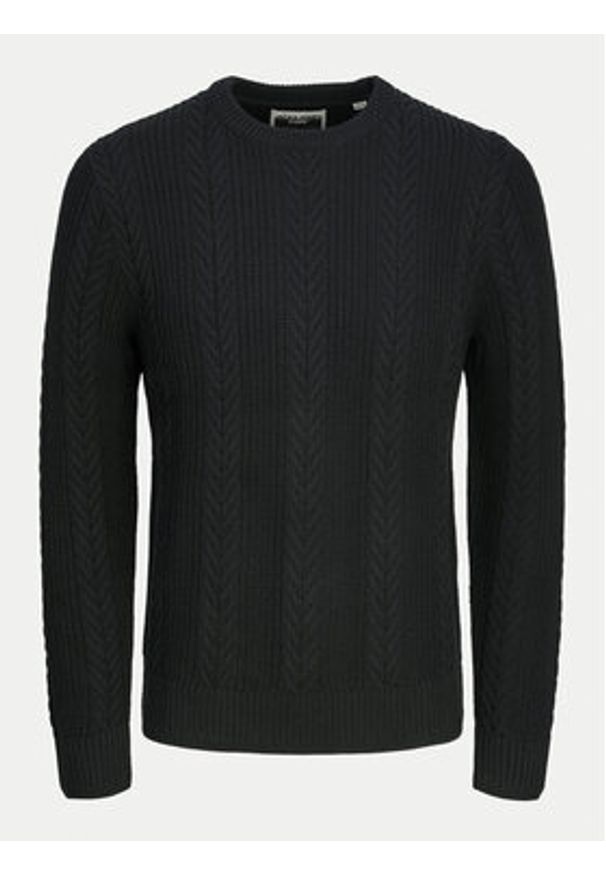 Jack & Jones Sweter 12261436 Czarny Regular Fit. Kolor: czarny. Materiał: syntetyk