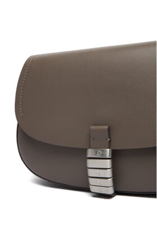 Pinko - PINKO Torebka Saddle Mini PE PLTT 103831 A1ZX Szary. Kolor: szary. Materiał: skórzane