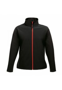 Regatta - Kurtka Softshellowa Damska Do Druku Ablaze. Kolor: czerwony, wielokolorowy, czarny. Sport: turystyka piesza #1