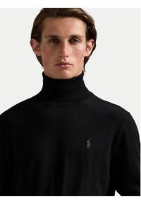 Polo Ralph Lauren Golf 710946145002 Czarny Regular Fit. Typ kołnierza: golf, polo. Kolor: czarny. Materiał: wełna #4