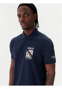 Aeronautica Militare Polo 261PO1915UP00191 Granatowy Regular Fit. Typ kołnierza: polo. Kolor: niebieski. Materiał: bawełna #3