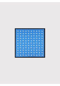 Pako Lorente - PAKO LORENTE – Niebieska poszetka w kotki. Kolor: niebieski. Materiał: poliester #1