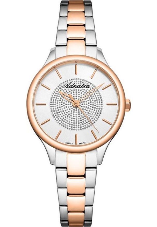 Zegarek Adriatica Zegarek damski Adriatica A3818.R1R3Q CYRKONIE srebrny. Kolor: srebrny