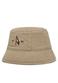 TOMMY HILFIGER - Tommy Hilfiger Kapelusz Seasonal Flag Bucket AM0AM13384 Beżowy. Kolor: beżowy. Materiał: materiał, bawełna #3