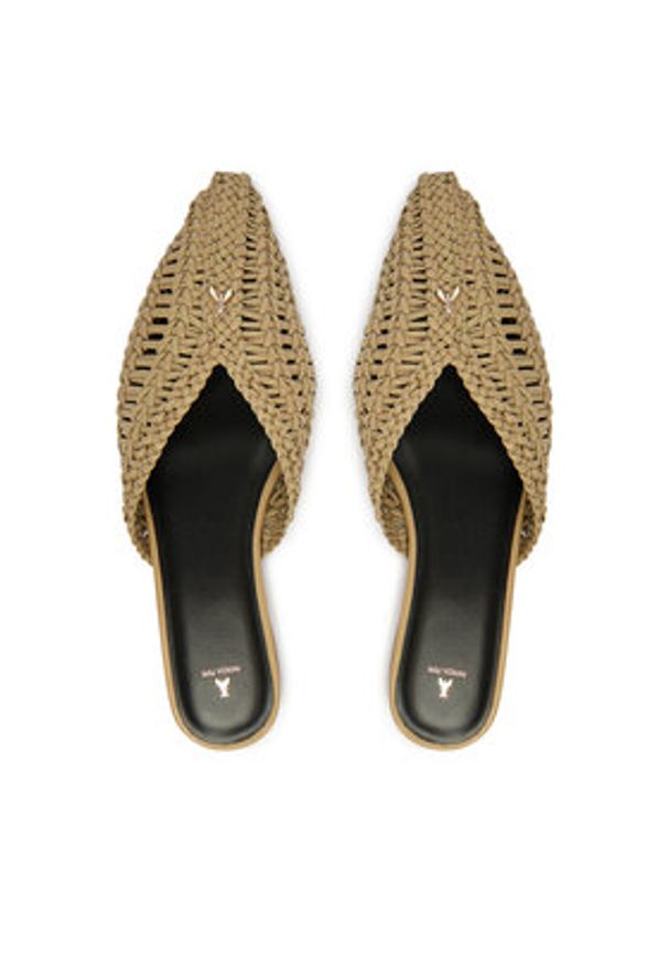 Patrizia Pepe Klapki 8Z0140/L109 Beżowy jasny. Kolor: beżowy. Materiał: skóra