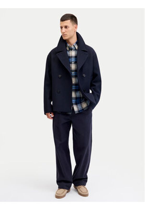 Jack & Jones Koszula Blubarkley 12286224 Granatowy Regular Fit. Kolor: niebieski. Materiał: bawełna